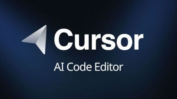 The Cursor logo with its "AI Code Editor" tagline